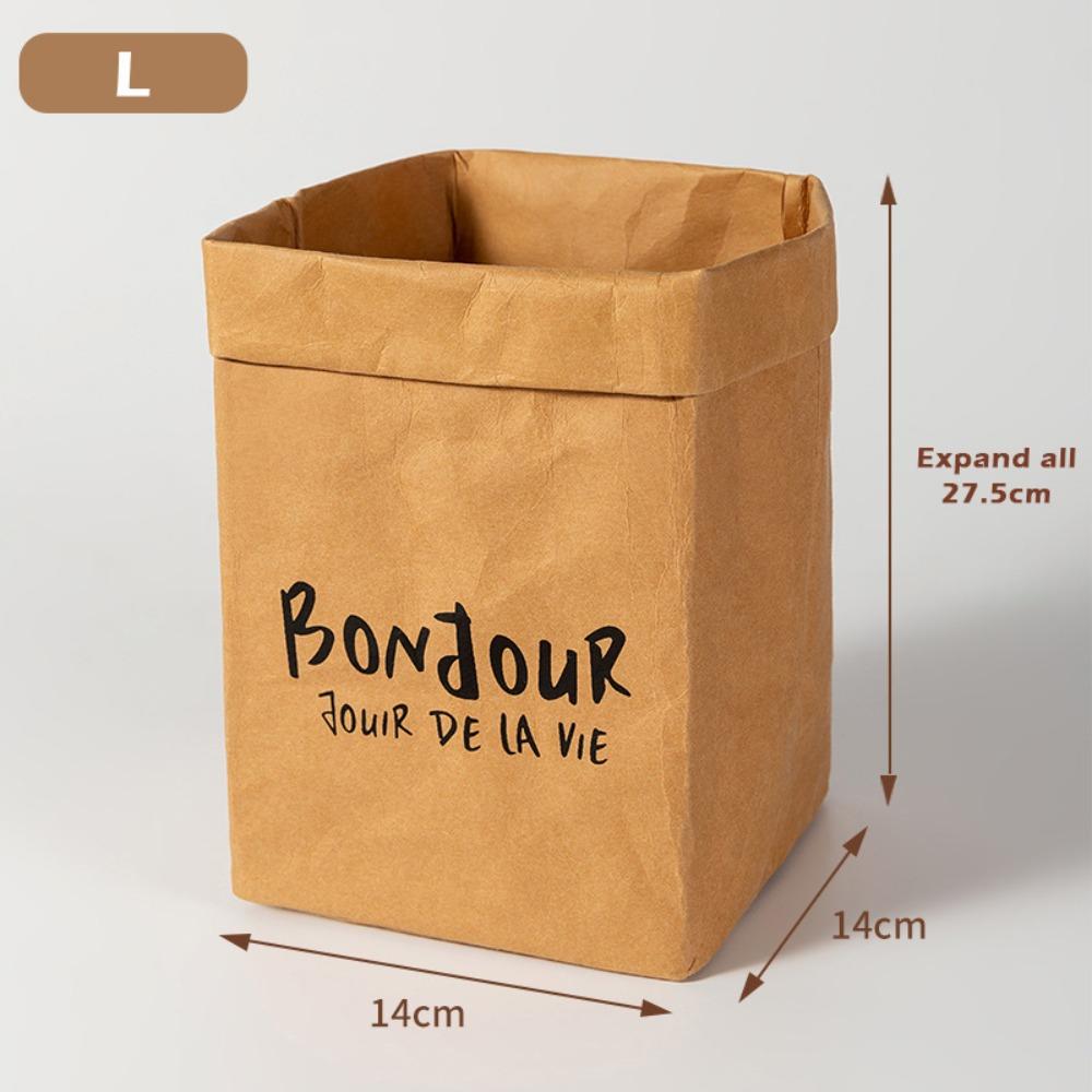 Large Capacity Kraft Paper Bag Waterproof Storage Bag Durable Packaging Bag  Shopping Bag