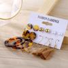 Women's Earrings Set Tassel Resin Earrings for Women Bohemian Fashion Jewelry Geometric Vintage Hoop Earings