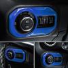 Blue Headlight Switch Button Panel Decor Cover Trim For 18-23 Jeep Wrangler JL