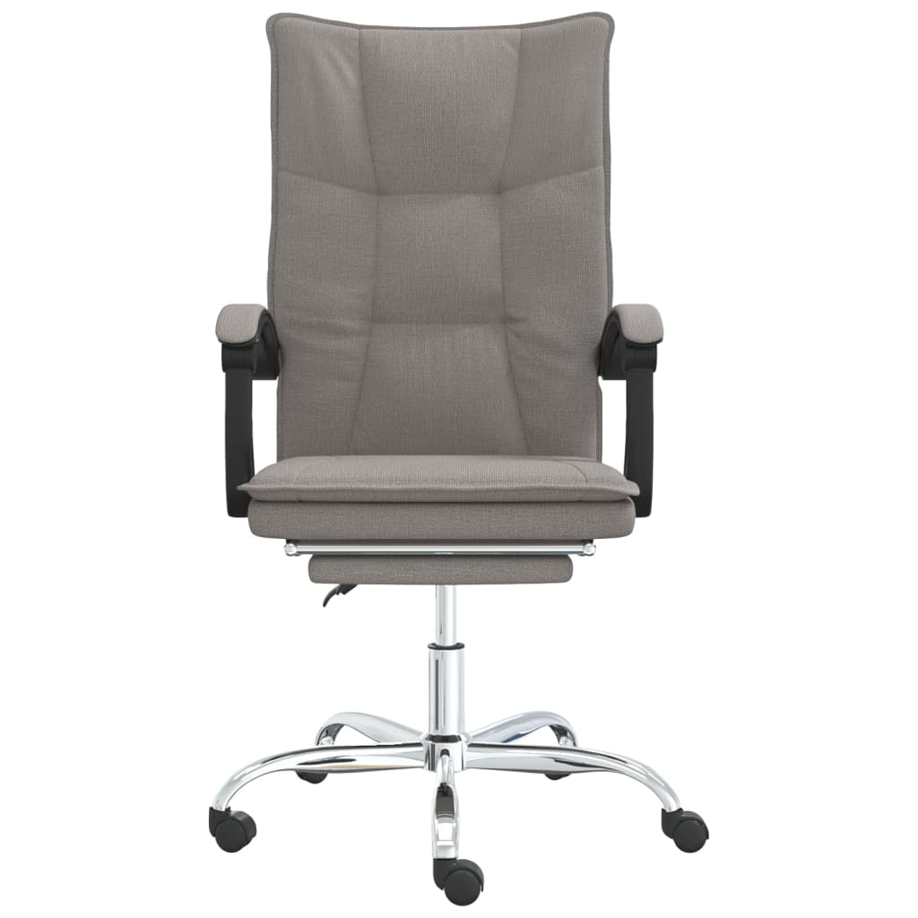 Office Chair with Reclining Function Taupe Fabric