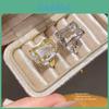 Retro Gold Plated Zircon Geometric Ring For Women Fashion Statement Accessories