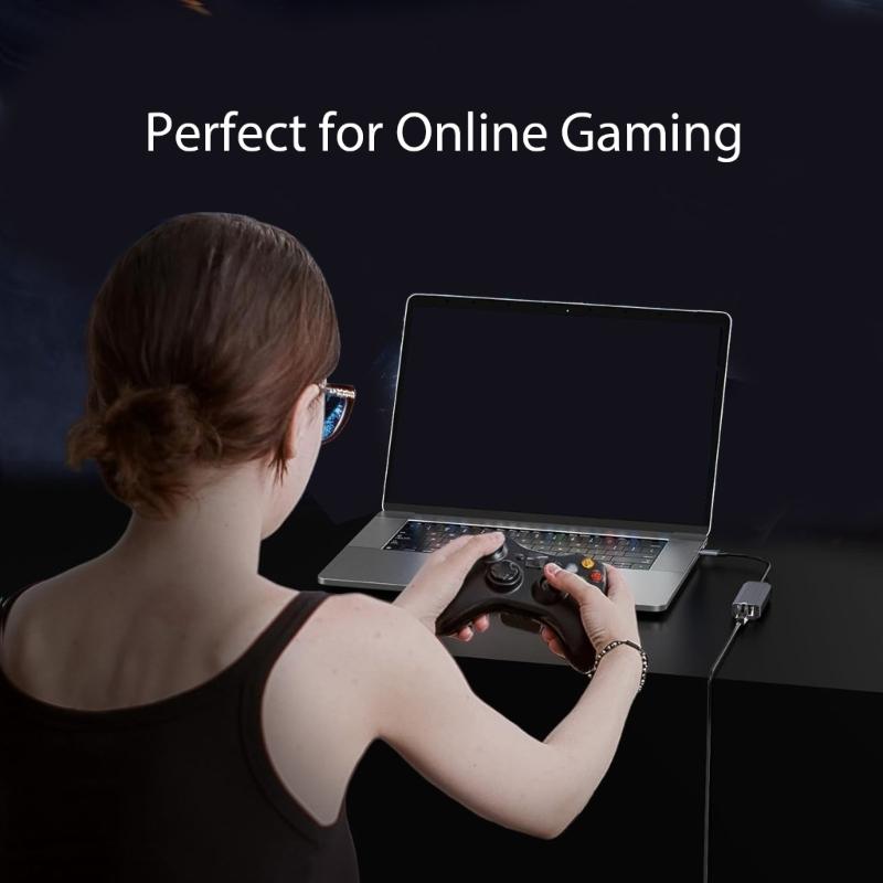 Aluminum USB C Ethernet Adapters 5000/2500/1000Mbps Fast Speed RJ45 Converters Plugs And Play For Laptop PC