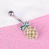 Pineapple Steel Navel Rings  Belly Button Ring Bar Body Piercing Jewelry