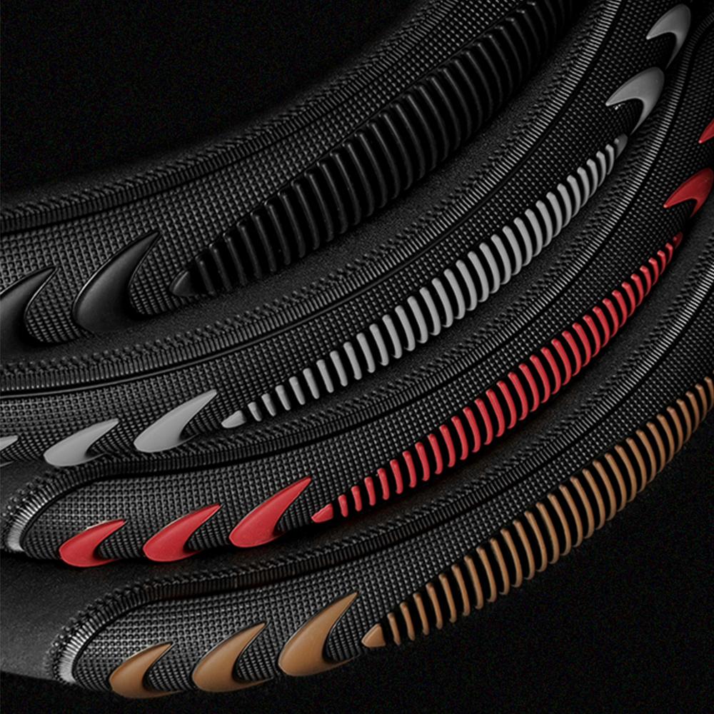 38cm Round Car Anti-slip Steering Wheel Decorative Cover Comfortable Breathable Rubber Inner Ring Steering Wheel Accessories kit