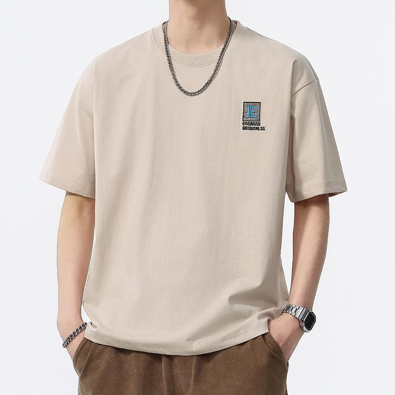 Updated Summer Mens Round Neck Short T-shirt Short Sleeve Thin Everyday Youth Half-sleeved Blouse