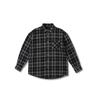Graph Platform Oversized Wool Check Shirt Black