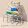 1Pc Heavy Duty Book Shelf -Space-Saving Desktop Organizer, Anti-Tip Design, No Assembly Required, Transparent Book Rack for Home