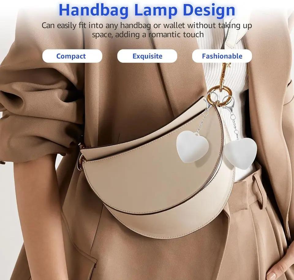 Mini Purse Glow Light Rechargeable Handbag Light Led Automatic Sensor Touch Lamp USB Charging Find Keys In Dark Bag Practical Gift