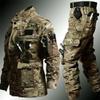 Men's Waterproof Set Snow Warmer Thickened Set Plus Size Sports Work Suit Jacket + Pants 2-piece Set