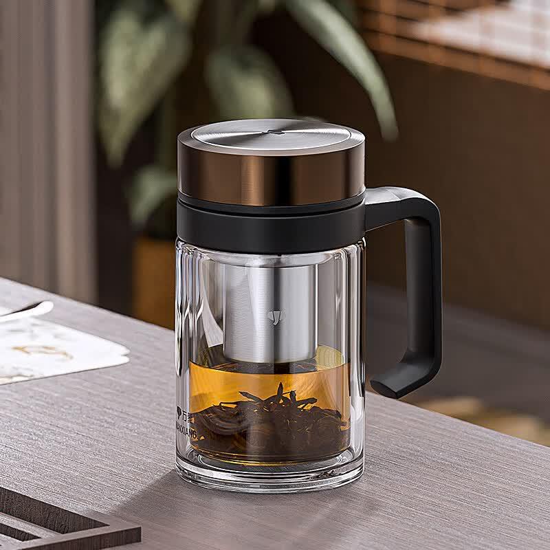 Wanxiang Double-layer Glass Office Mug
