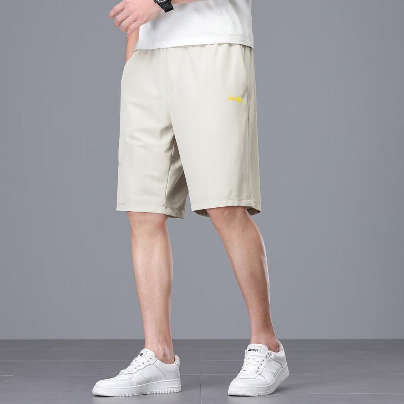 JEEP Men's 7A Anti-bacterial & Sun Protection Summer Loose Casual Shorts
