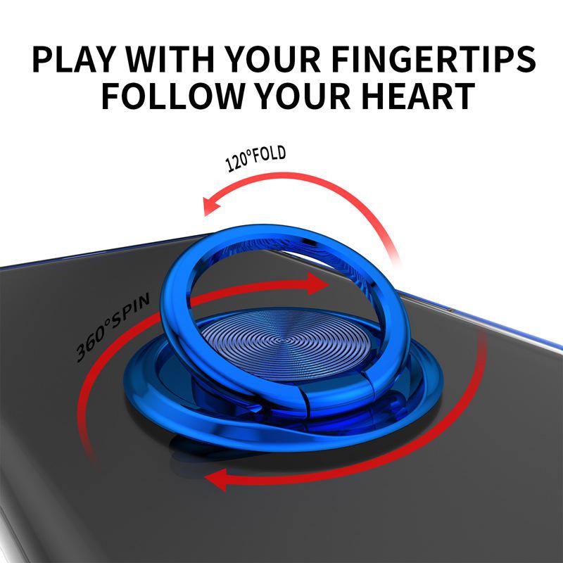 Coque Magnétique Transparente Résistante aux Rayures pour Google Pixel 9A avec Support Anneau pour Doigt