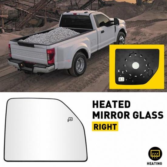 

Fits 2015-22 F150 F250 F350 F450 F550 Mirror Glass Lower Heated Upper Right Side