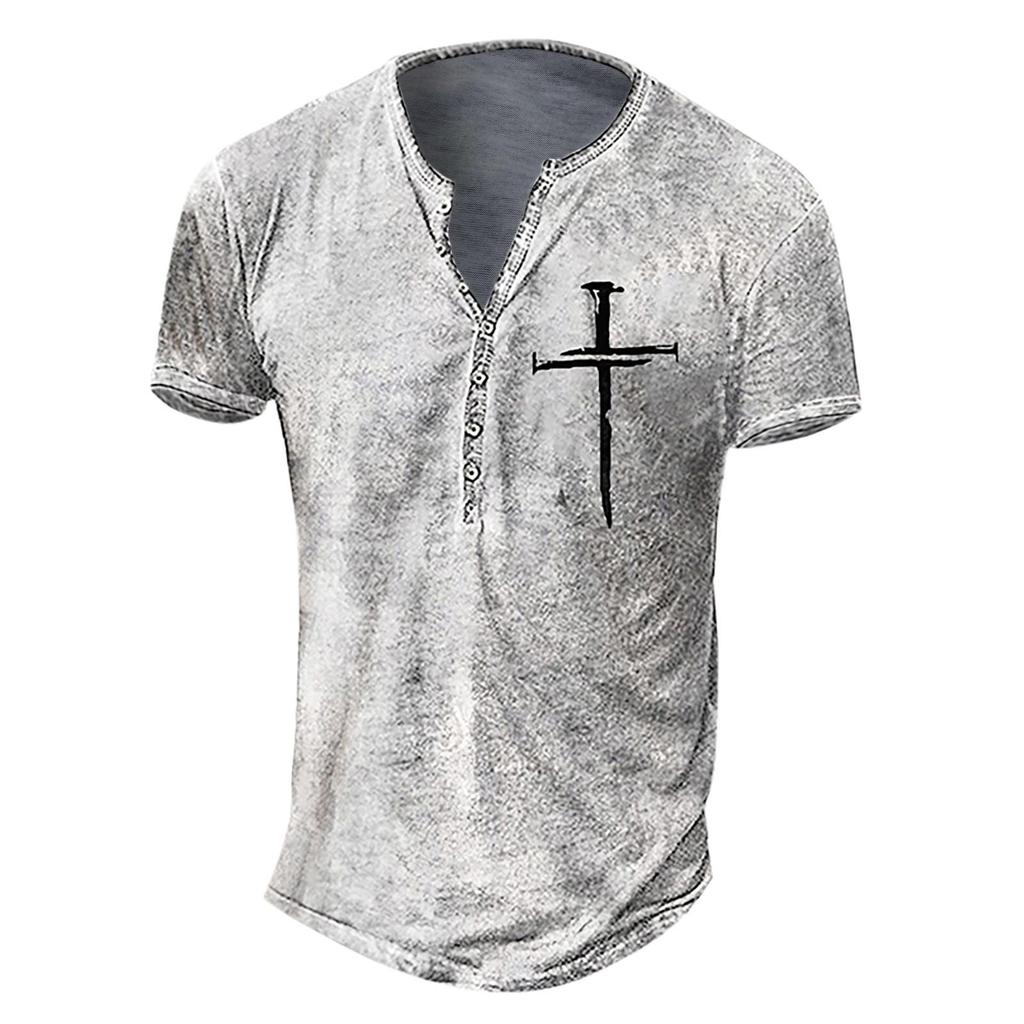 Men's Short Sleeve Punk Style 3D Printed T Shirts Funny Summer Casual Vintage Tops T-Shirts