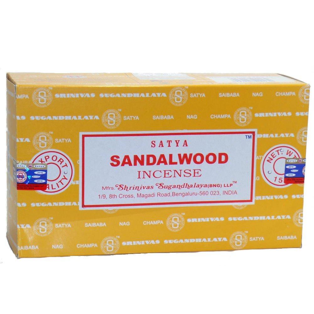 Sandalwood - 180 G - Satya - Incense Sticks 12 Pack X 15 GR