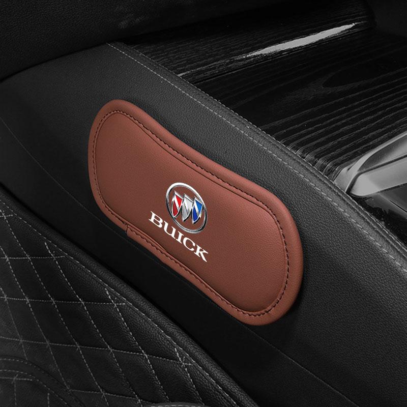 1Pcs Leather Car Pillow Car Knee Pad Elastic Memory Foam Leg Pad For Buick Envision GS GL6 GL8 Avenir Riviera Lesabre Velite Verano