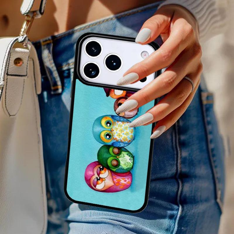 Baby Owl Phone Case For iPhone 17 Air 14 15 13 12 Max Cover For Apple 14 15 16 16e 11 Pro Max Plus Coque