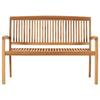VidaXL Stackable Garden Bench and Cushion Outdoor Furniture Patio Bench Garden Furniture Terrace Bench Park 128.5 Cm 3063279