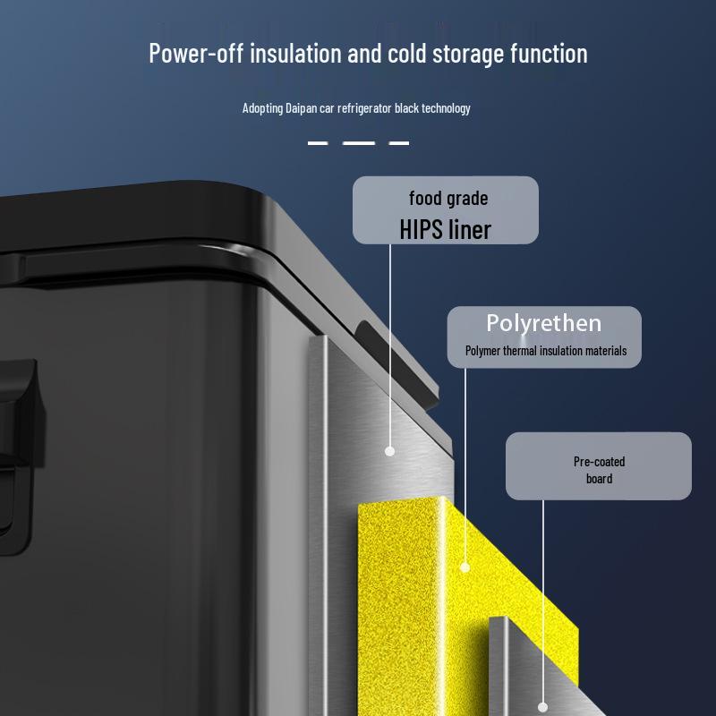 Daipan 30L Dual-Use Vehicle Refrigerator with Universal 12V/24V Compressor for Trucks, Cars, and Home Use