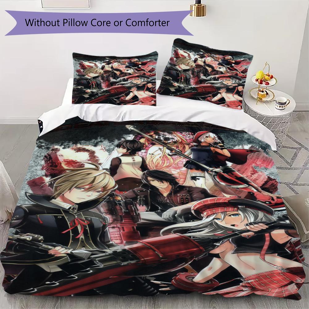 

God Eater Pattern Bedding uilt Set uilt Cover Pillowcase Home Decoration Birthday Gift (1 * duvet cover + 28 * pillowcase without core) 135x200cm