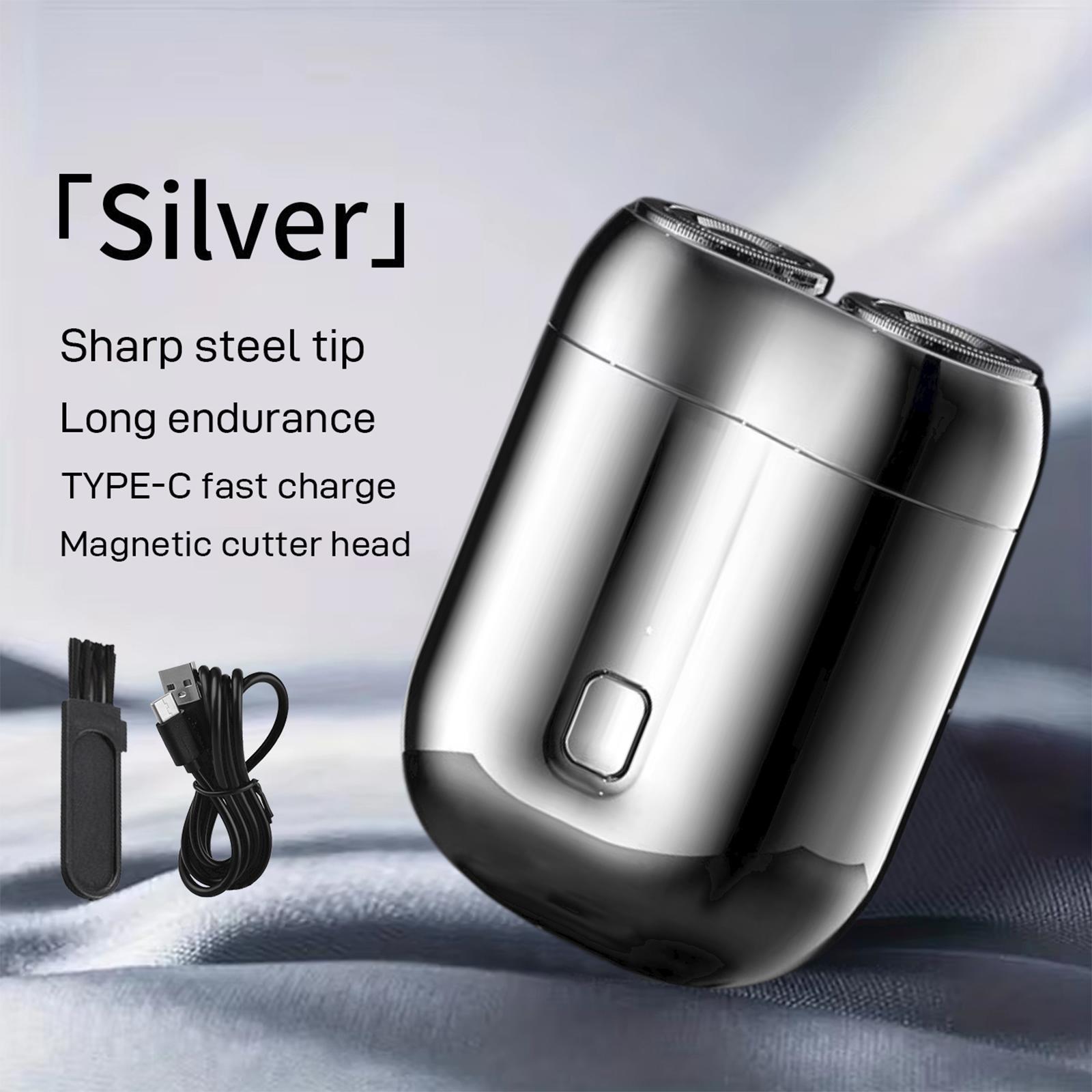 

Men s Body Spherical Pubic Hair Body Foil Nose Hair Ear Hair Wet & Dry LED Display One Size срібний