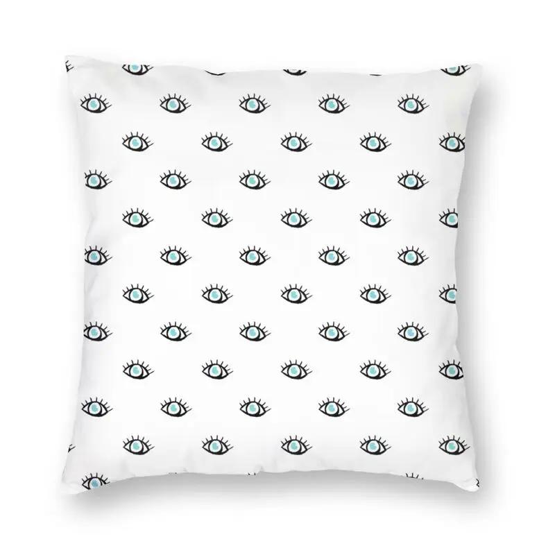 Turkish Evil Eye Cushion CoverPrint Mediterranean Amulet Throw Pillow for Sofa  Case Home Decor Decorative