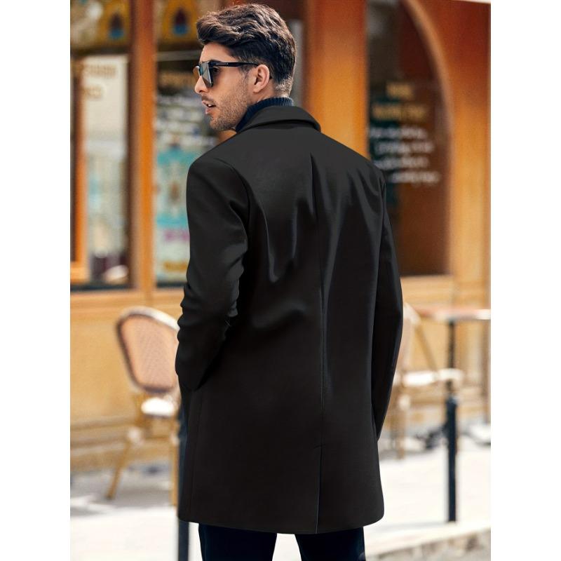 Male Streetwear Jackets Man's Solid Color Casual Outerwear And Coats Single Breasted Lapel Wool Men's Jacket For Spring Winter
