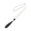 Les Trésors De Lily [N6859] - Silver Necklace 'Sissi' Black Silver (rhodium Plated) - 40x8 Mm