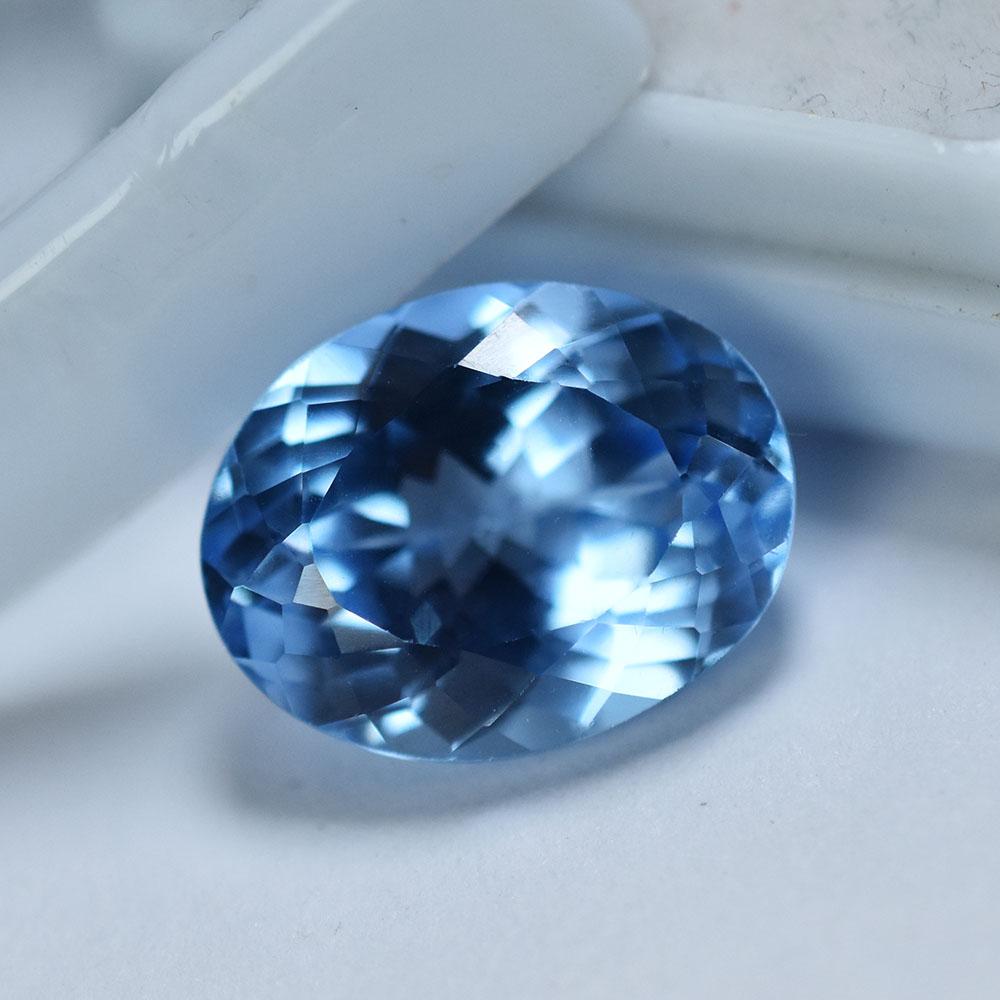 

Natural Blue Sapphire 10.2ct Certified Loose Gemstone 13 mm Approx. синій
