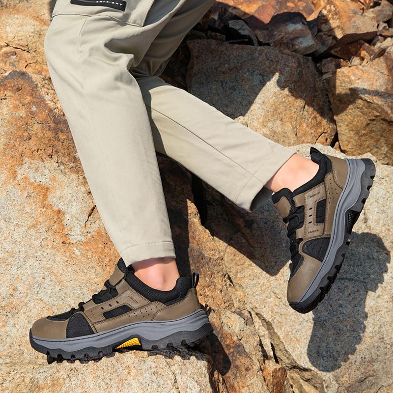 Herren Outdoorsport-Schuhe Anti-Rutsch Freizeit Atmungsaktiv Bergsteigerschuhe Große Größe Bequem Gummi-Außensohle Alle Jahreszeiten