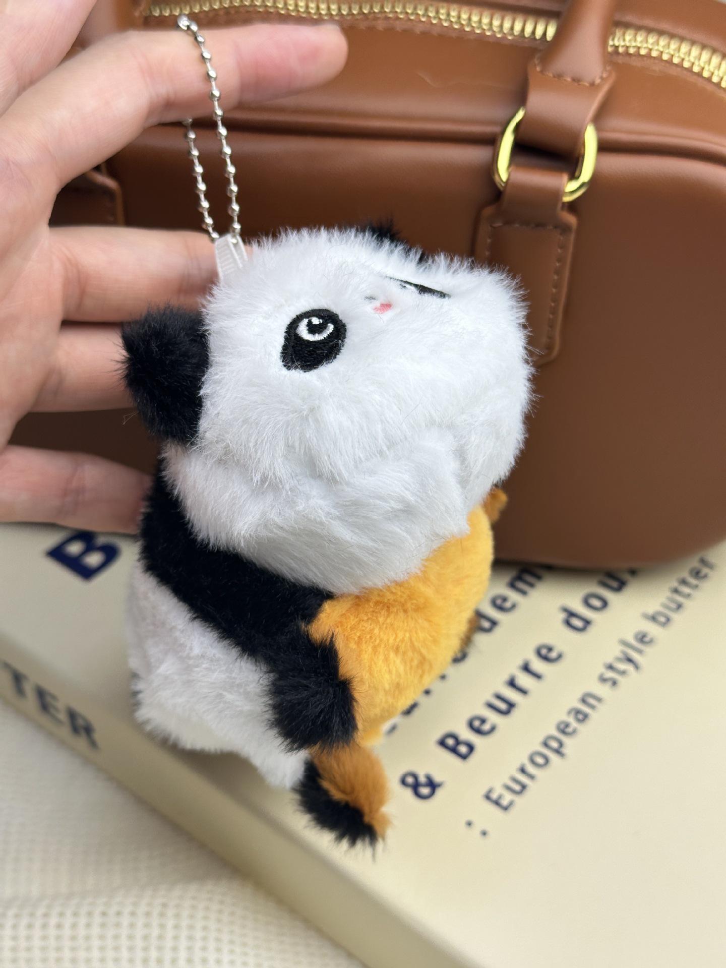 Adorable Panda & Raccoon Plush Keychain Pendant 12cm