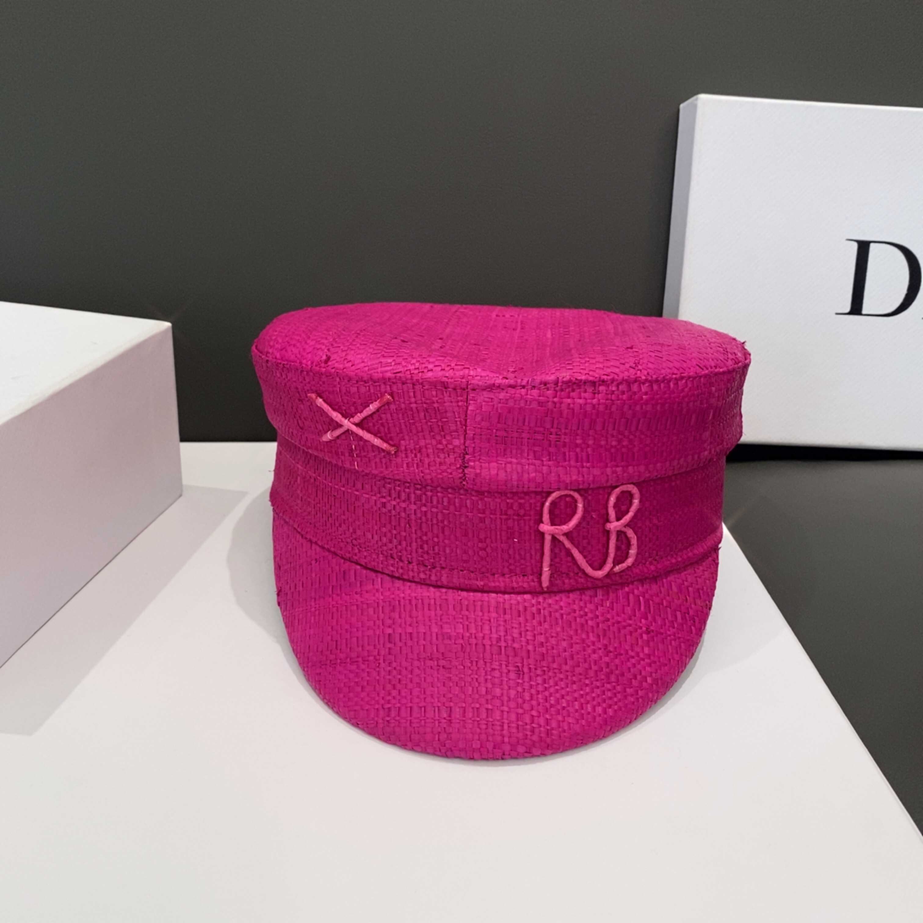 

Кепка весна-лето Кепки Newsboy женские Кепки из рафии соломенные с плоским верхом 56-58cm розы красного