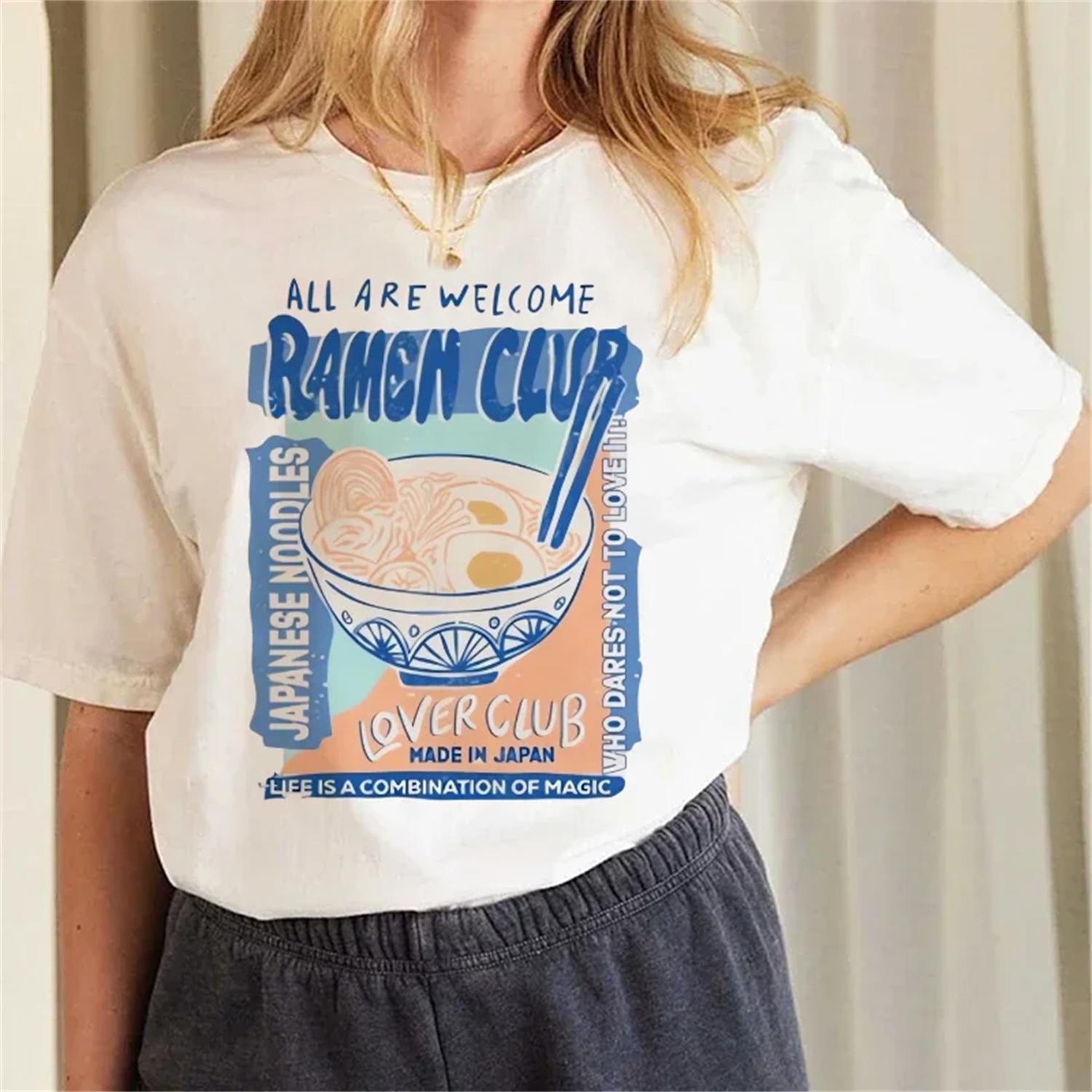 

2025 Women s Harajuku Japan Fashion Cute and Versatile Cartoon Printed Pattern Short Sleeved Clothes Summer Travel T-Shirt XXXXXL білий