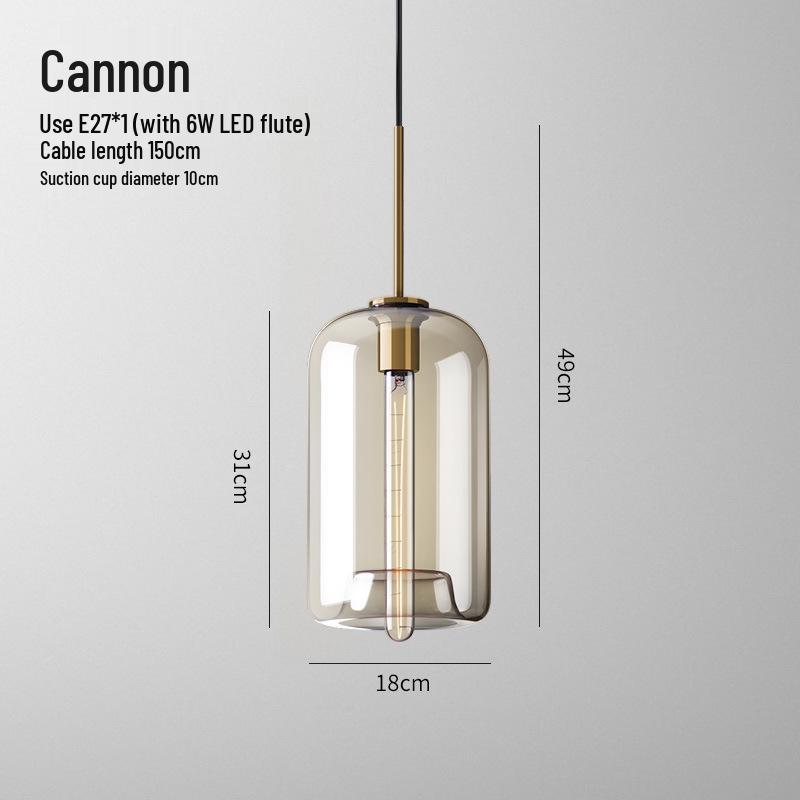 Nordic Industrial Glass Pendant Light for Cafe/Bar