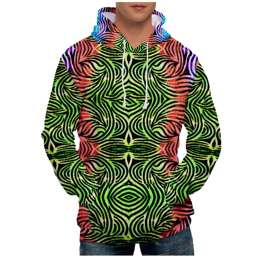 Fashion Print Loose Men's And Women's Long Sleeve Hooded Sweater