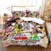 Anime JoJos Bizarre Adventure Bedding Set Duvet Cover Pillowcase King Queen Size Boys Adult Comforter