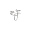 Chain star double-layer ring, women's light luxury niche design personality trendy adjustable ring