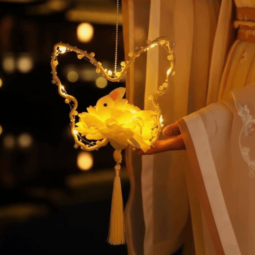 Luminous Bunny Lantern Glowing Handheld Light Butterfly Lantern Flower Lamp Mid-Autumn Festival