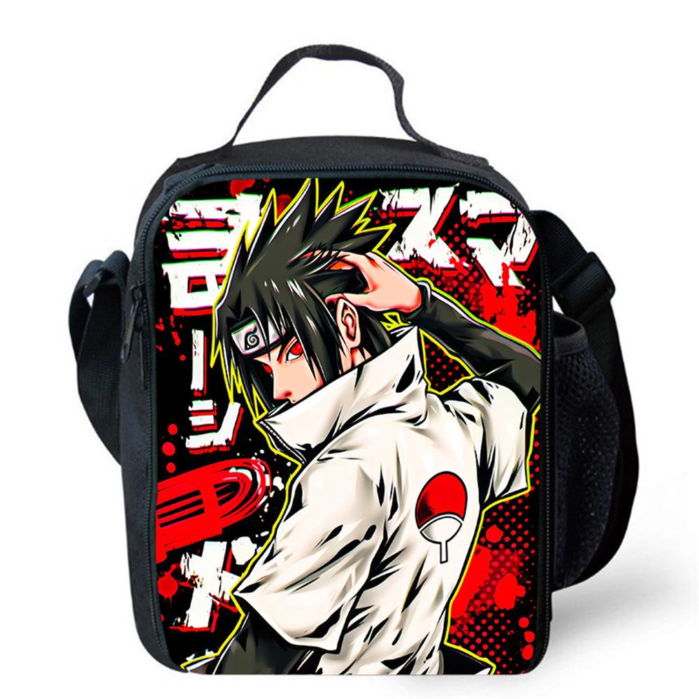 NARUTO Anime Cartoon Kids Insulated Thermal Lunch Bag, Lightweight Portable Children Picnic Tote Bag for Boys & Girls Age 5-11
