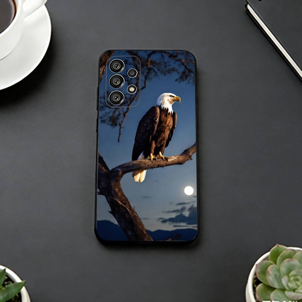 Eagle Cool A-Animal Phone Case For Samsung S25,S24,S21,S22,S23,S30,Ultra,S20,Plus,Fe,Lite,Note,10,Black Cover