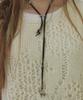 Nff Horse Leather Necklace-Black