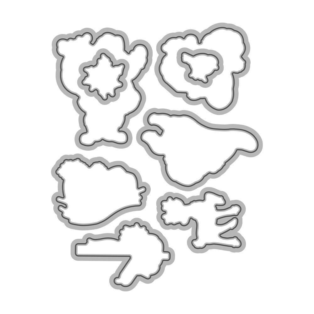 Santa Claus Clear Planner Stamps & Metal Dies for Handmade Cards