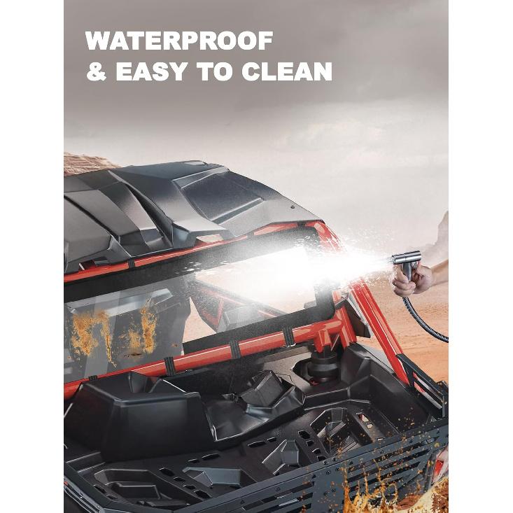 UTV Soft Rear Windshield For Can Am Maverick X3 - Rear Wind Cover Keeps Air/Rain/Dust/Pebbles/Mud Away From Seats-Durable, Easy Tall, Compatible With