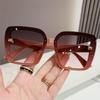 Square Gradient Frameless Sunglasses for Women Beach Fashion Anti Radiation Shades UV400