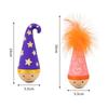 Wooden Cat Interactive Toy Self-Balancing Playing Teasing Cat Teaser Toy Funny with Orange Feather Pet Tumbler toy Pet Supplies