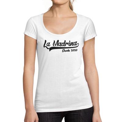 Tee-Shirt Femme Col Rond Decollete La Madrina Desde 2020
