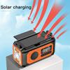 12000mAh Emergency Weather Radio Flashlight Solar Hand Crank Portable Emergency Radio Reading Lamp SOS Alarm for Outdoor Camping