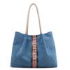 Canvas Tote Bag For Women With Vintage Print Large Capacity Casual Travel Accessory