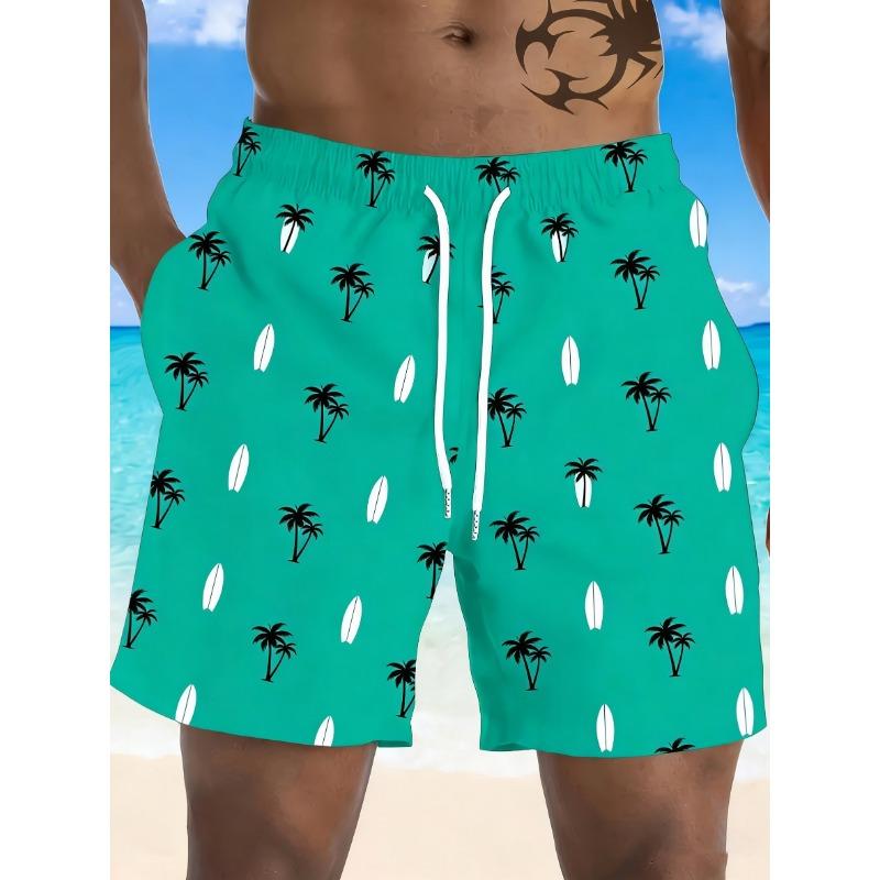 New men's fashionable printed beach shorts, anchor pattern print