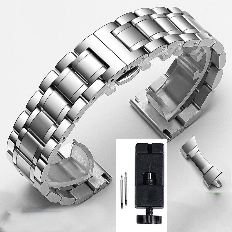 Cinturino Orologio In Acciaio Inox Maglia Milano - Con Sgancio Rapido - Larghezze Da 10mm A 24mm - Color Oro